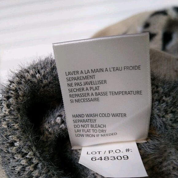 TRIBAL Leopard Print Sweater Mock Neck Pullover Long Sleeve Soft 3D Texture XL - Picture 7 of 8